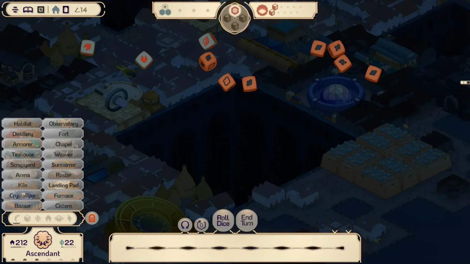 Amberspire: A Dice-Driven City-Builder Where Nature and Entropy Rule the Lunar Tomb